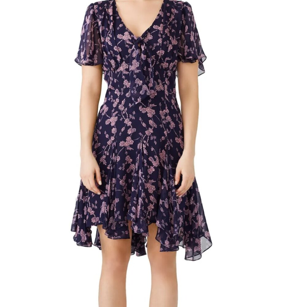Cinq a Sept Floral Annali Silk Dress